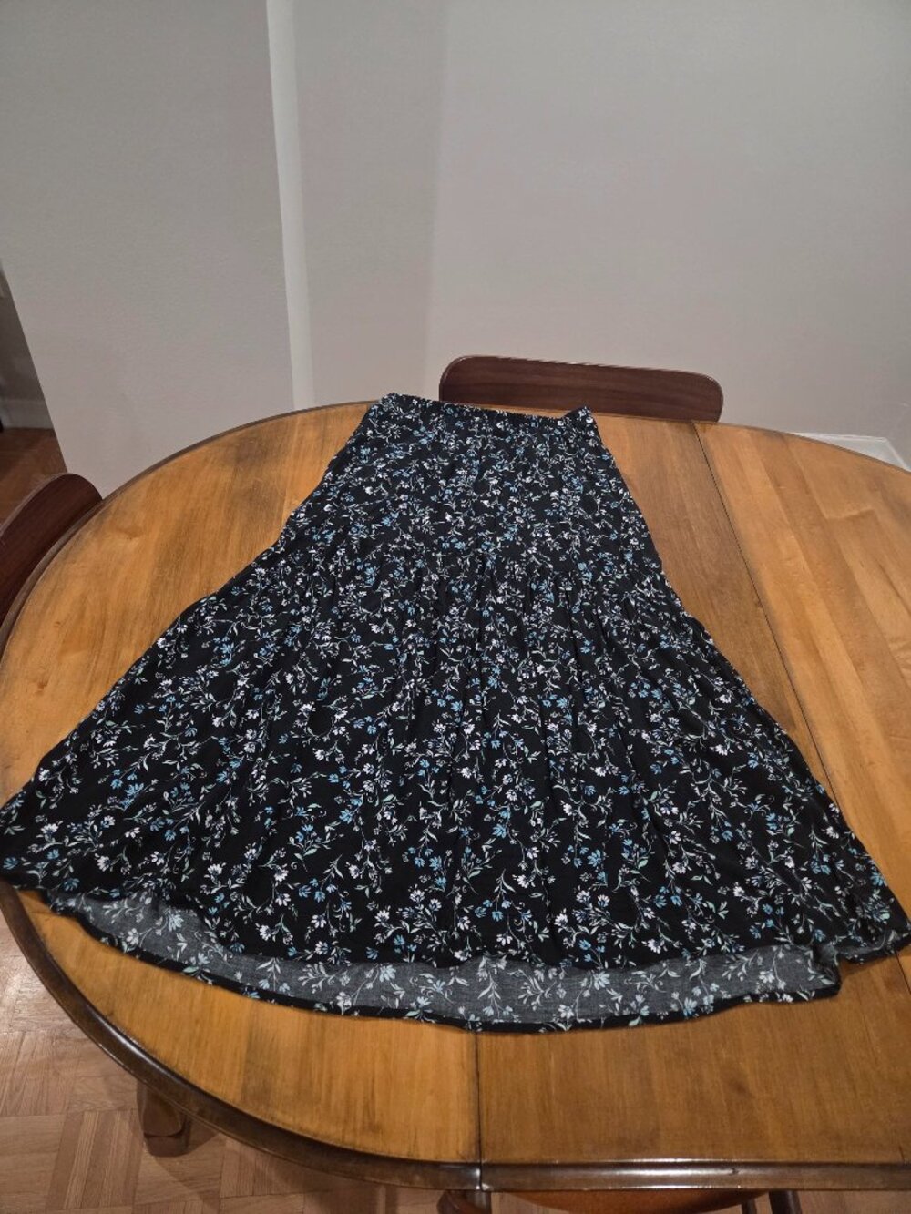 Suzy Shier Dark Floral Maxi Skirt